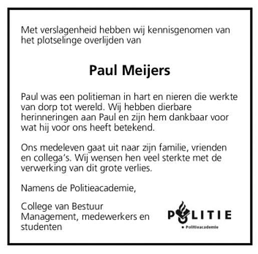 AVD Paul Meijers overleden 23-3-2015 b