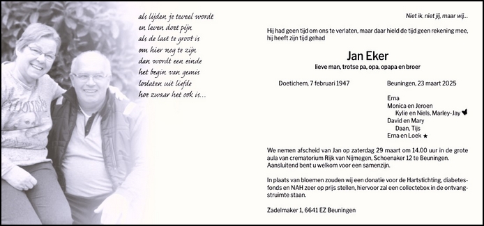 VKG Nijmegen overlijden Jan Eker  bw(7V)