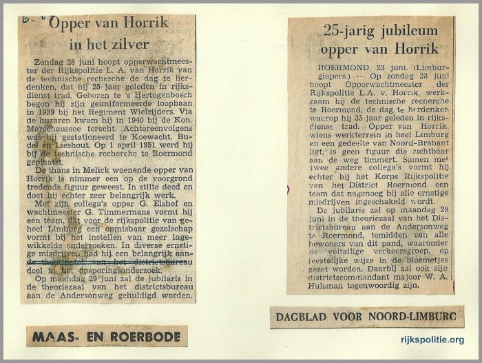 RPALG Archief LvHorrik 1964-06-28 25-jarig ambtsjubileum 03(7V)