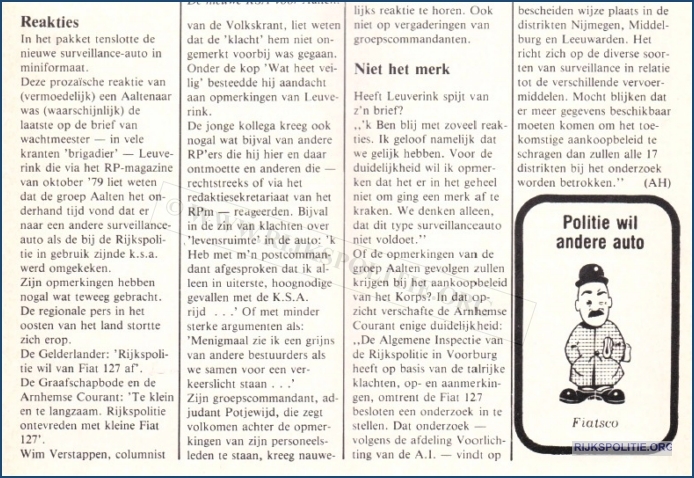 VRTG KSA Fiat 127 1980 jan RPM2 reactie praktijkervaring bw (7V)wm