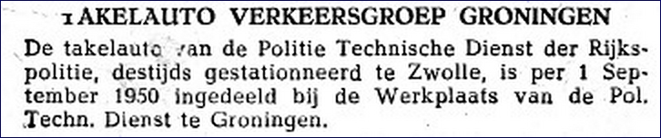VKG Groningen 1950 Takelauto bw [LV]