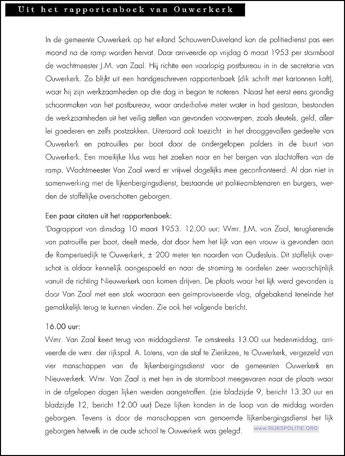 Middelburg kijkdoos F6a Watersnoodramp 1953 Rapportenboek Ouwerkerk 2 bw(7V)