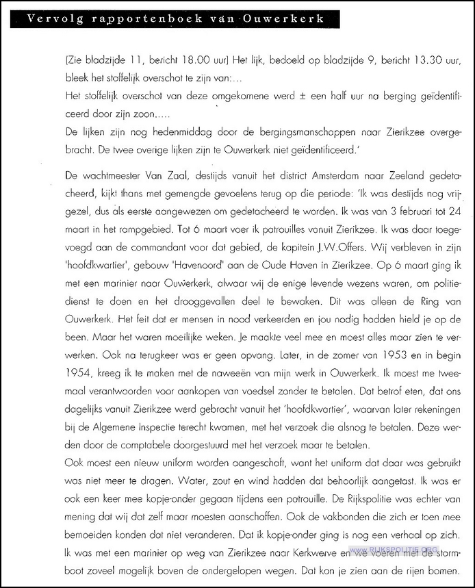 Middelburg kijkdoos F6a Watersnoodramp 1953 Rapportenboek Ouwerkerk 3 bw(7V)