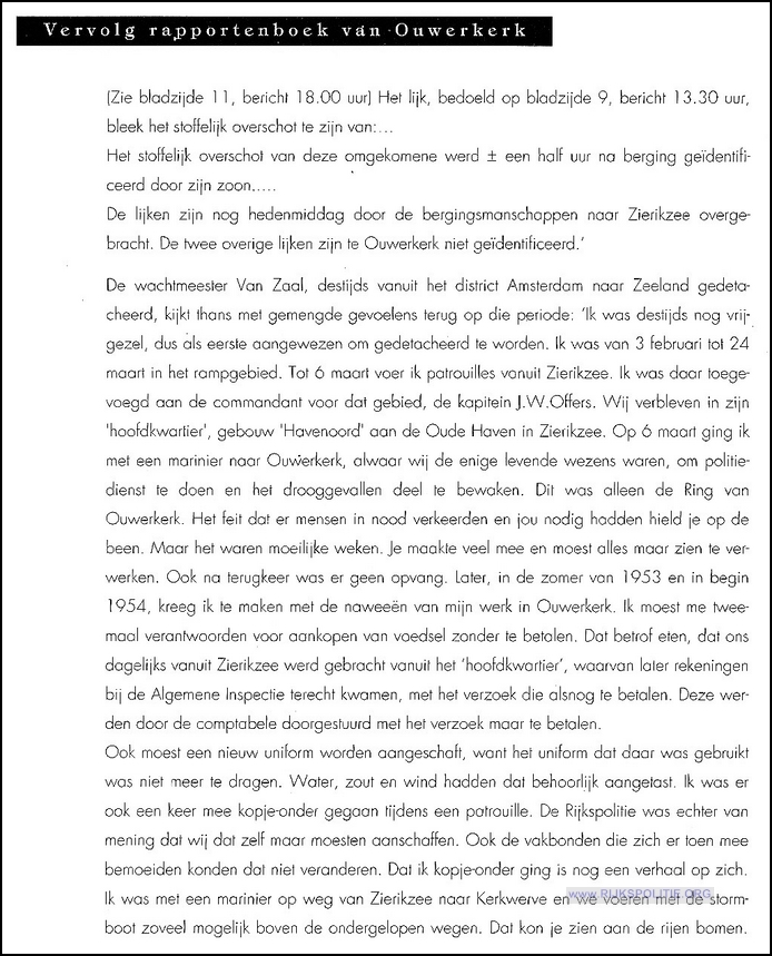 Middelburg kijkdoos F6a Watersnoodramp 1953 Rapportenboek Ouwerkerk 3 bw(7V)