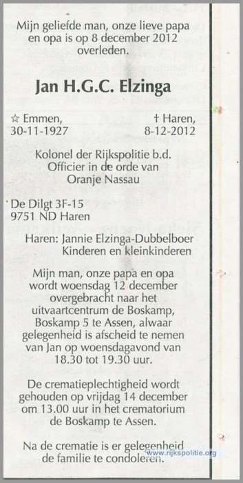 LEL RP Jan Elzinga overledenIMG(7V)