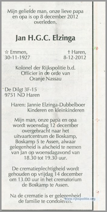LEL RP Jan Elzinga overledenIMG(7V)