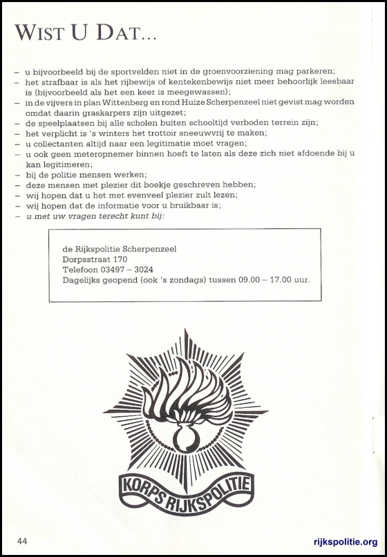 RPG Scherpenzeel Politieinfo 87 es 23a (VV)
