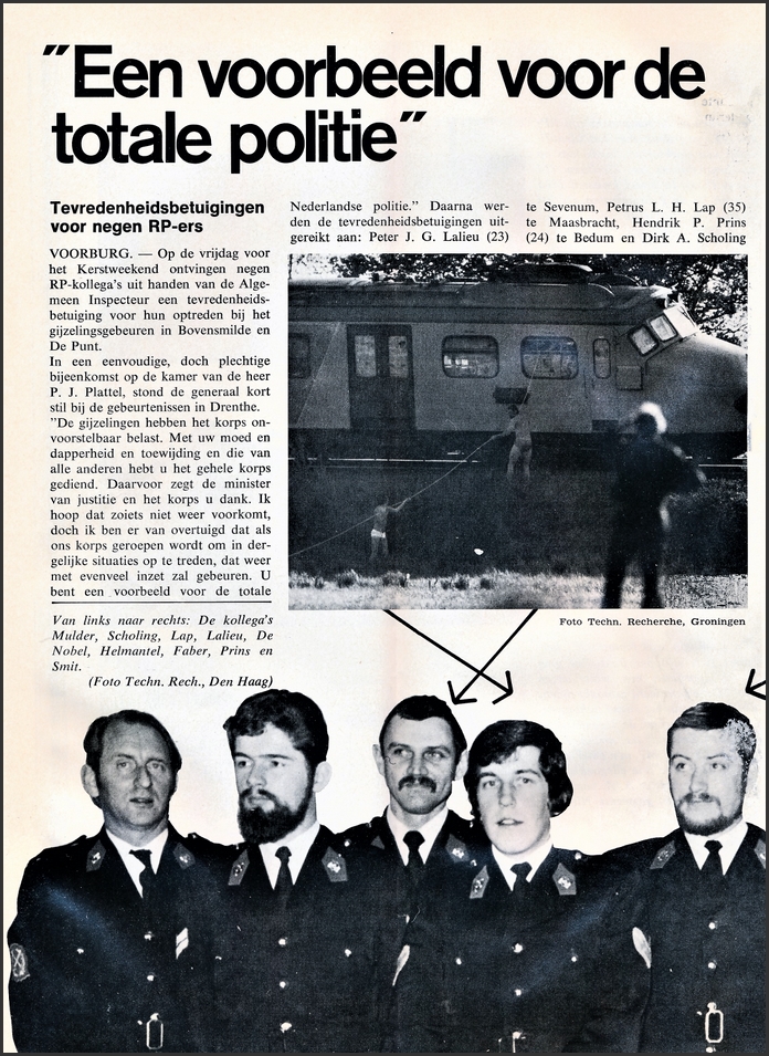 Tevredenheidsbetuiging kaping trein 1977 bw(7V)