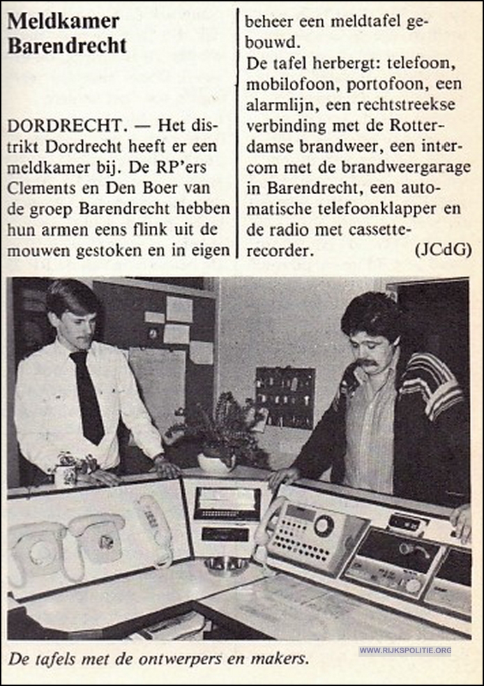 GRP Barendrecht 1982 Meldtafel RPM feb 1982 bw(7V)