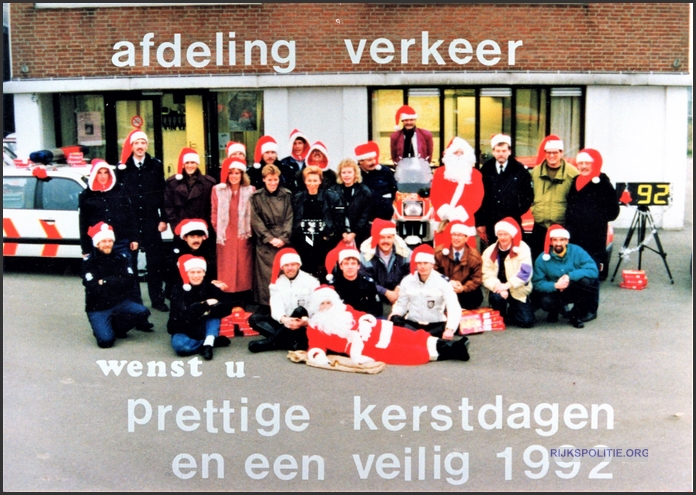 VKG Dordrecht 1991 Kerst  en Nieuwjaarsk Aalbrecht bw(7V)