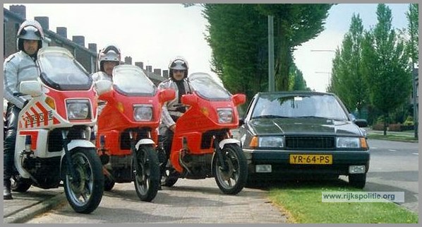 RPVKG Maastricht Jef Schijns John Curfs en Frans van Honk met radarauto in Stein(7V)