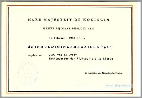 RPG Valkenisse De Graaf 81b Koninklijke medaille2(7V)