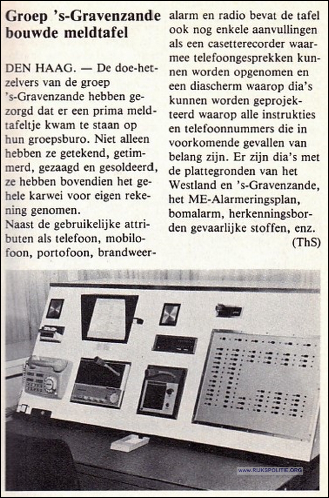 RPG 's Gravenzande 1980 Juli meldtafel bw(7V)