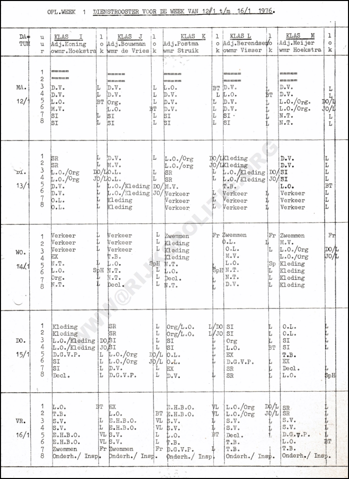 OPLS Harlingen 1974 08 22 HT Rooster Klas L Week 01 bw(WM) (7V)