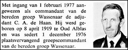 RPG Beredenen Wassenaar 1977 Cdt de Haan bw(7V)