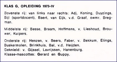 OPLS Apeldoorn 1973 Klas G Namen bw [LV]